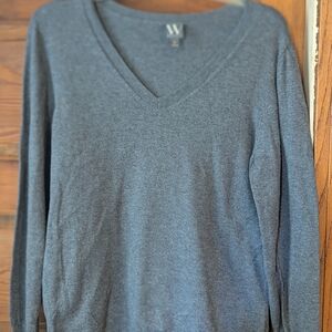 Worthington Gray V-Neck‎ Sweater